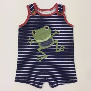 EUC Mud Pie Baby Boy Frog Romper Size 3-6 Months